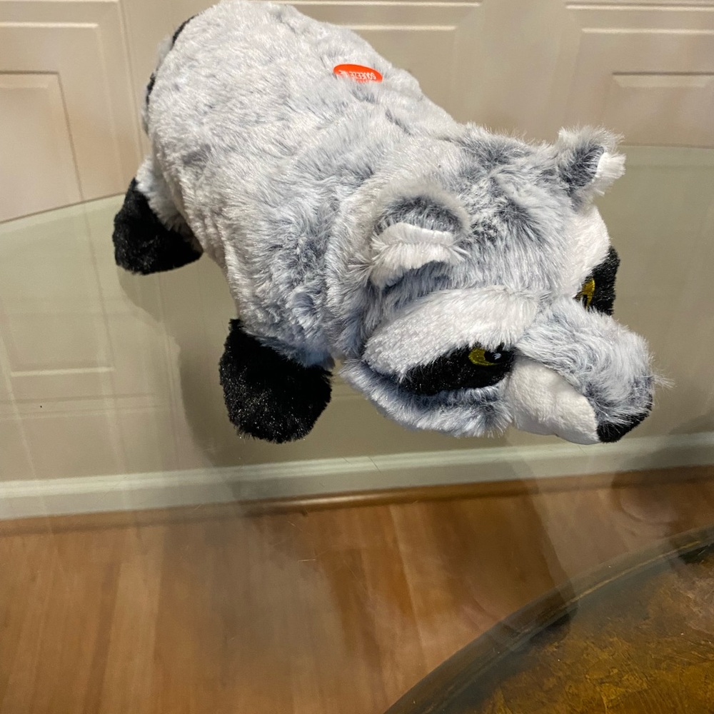 - Brand New Patchwork Raccoon Pet Toy 18” With Squeaker Very Soft